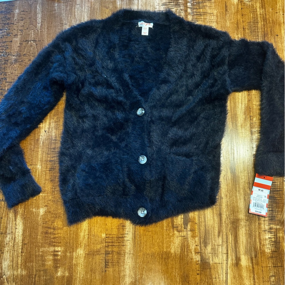 Cat & Jack Fuzzy Black Sweater